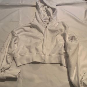 Hollister crop zip up hoodie